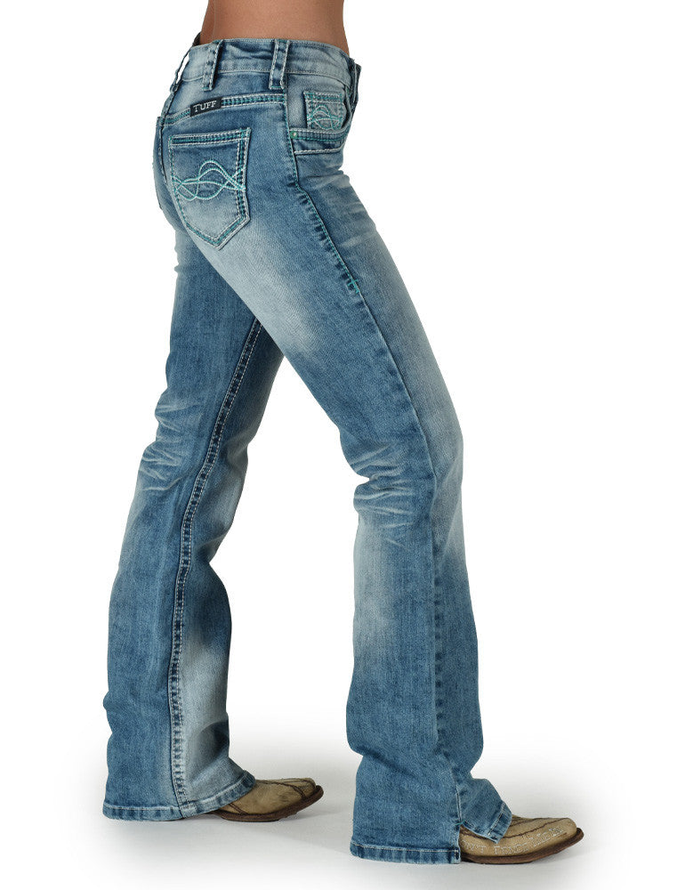 Cowgirl Tuff Jeans - Turquoise DFMI