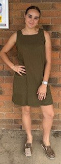 Cotton Summer Kiara Dress - Army