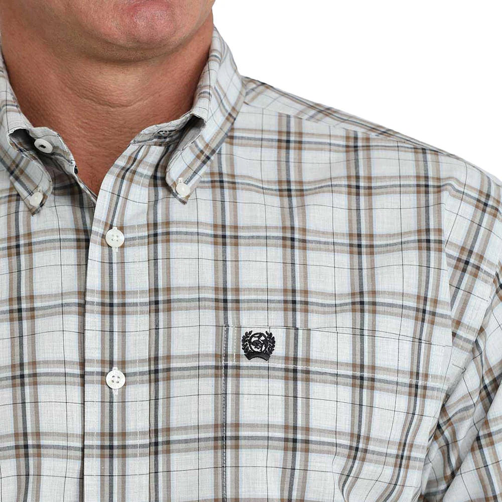 Cinch Men's Cream Plaid Shirt