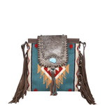 Montana West Hair-On Cowhide Collection Aztec Tapestry Crossbody
