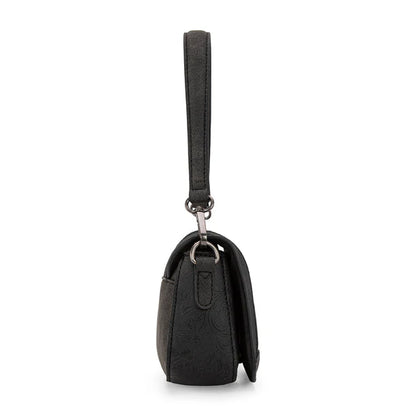 Montana West Hair-On Cowhide Mini Shoulder Bag/Crossbody/Clutch-Black