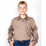 Just Country Boy Lachlan Work shirt Brown