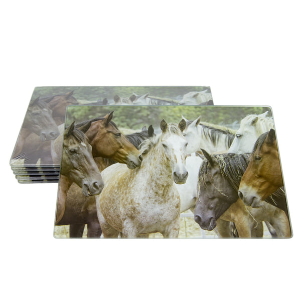 Placemats Set of 6 - Horse Family