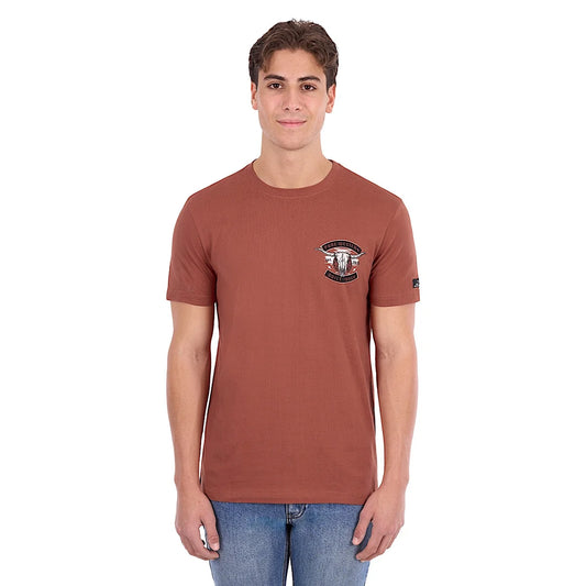 Pure Western Men's Joey Short Sleeve Tee - Rust