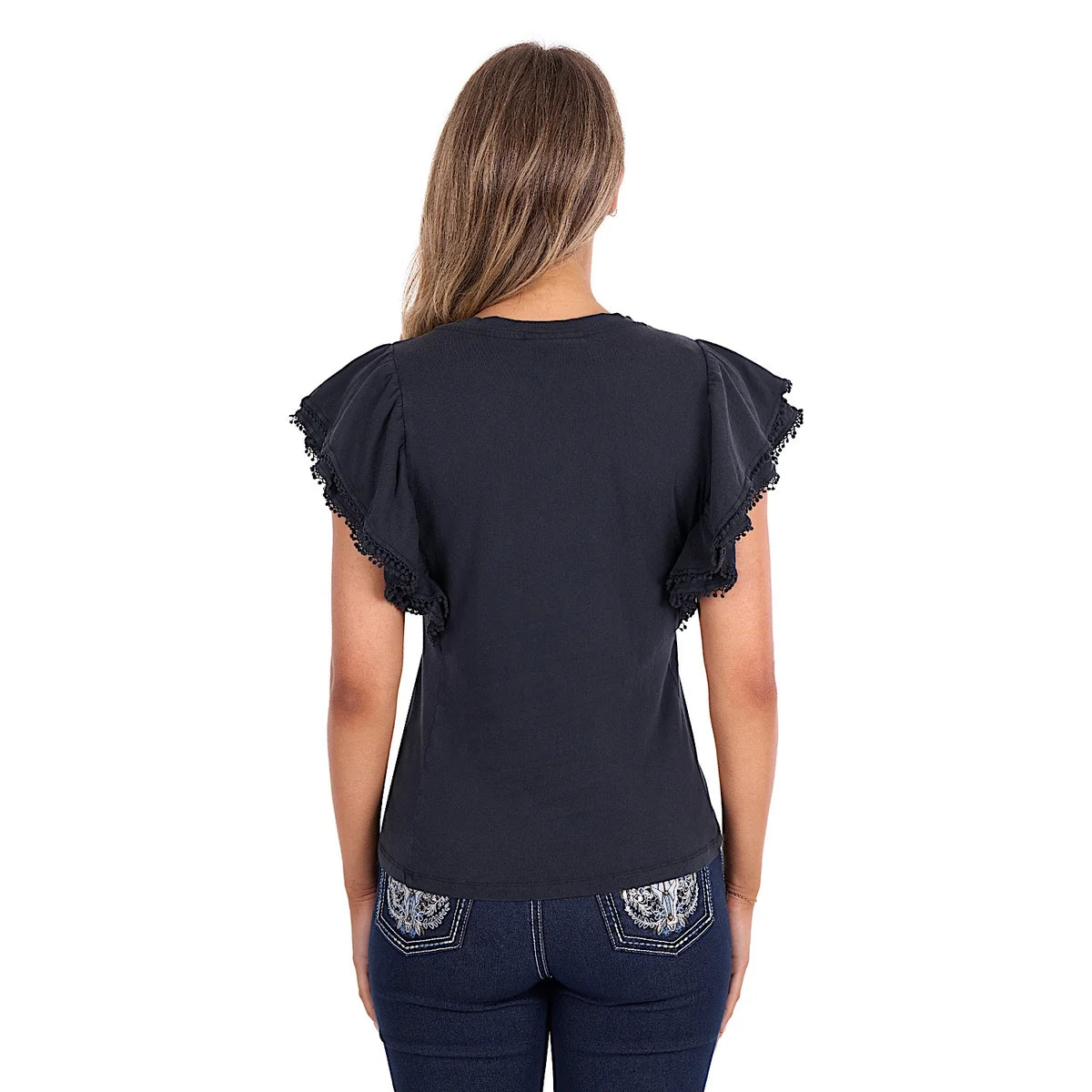 Pure Western Women's Leah FLT Tee - Washed Black