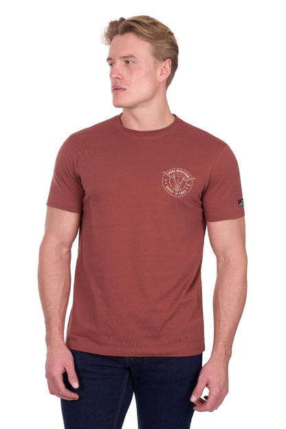 Pure Western Men's Walker SS Tee - Rust