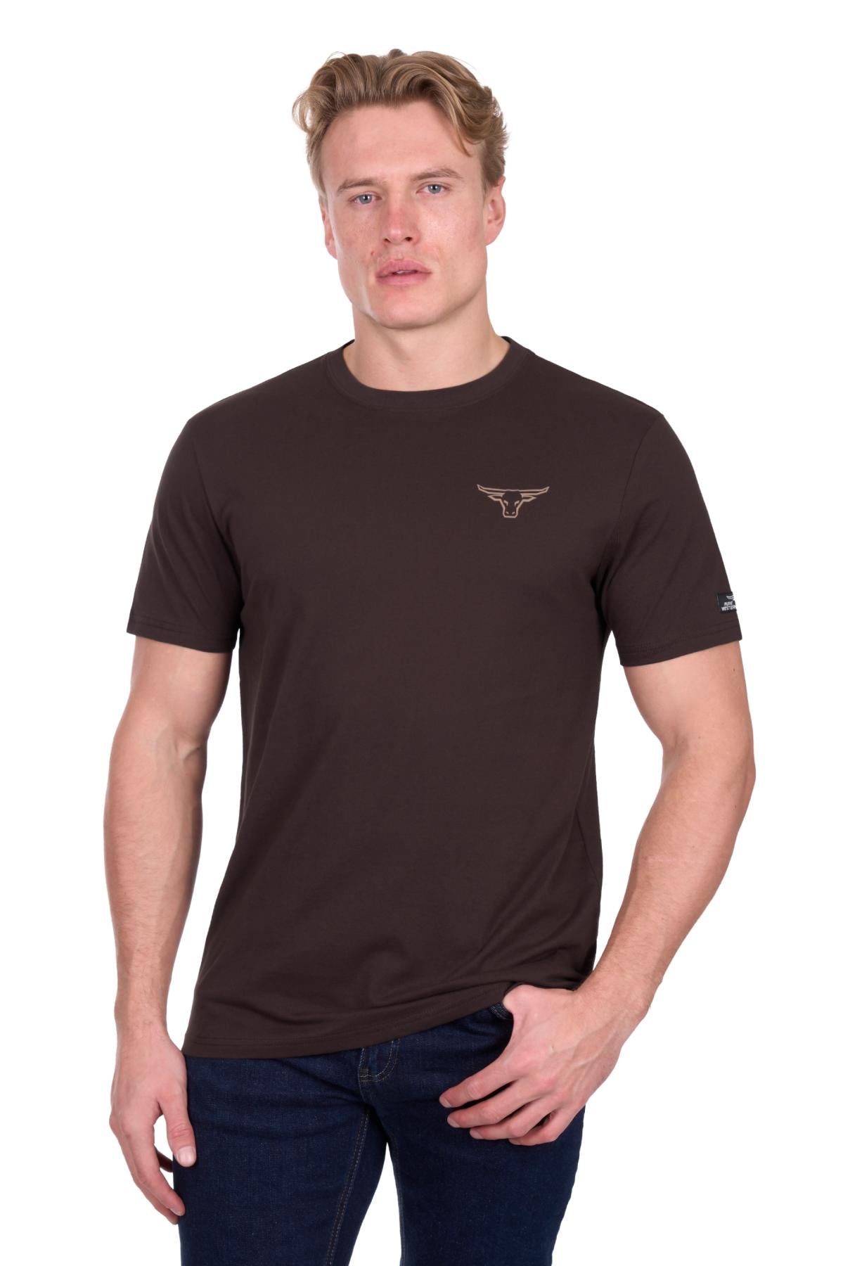 Pure Western Men's Rodeo SS Tee - Chocolate