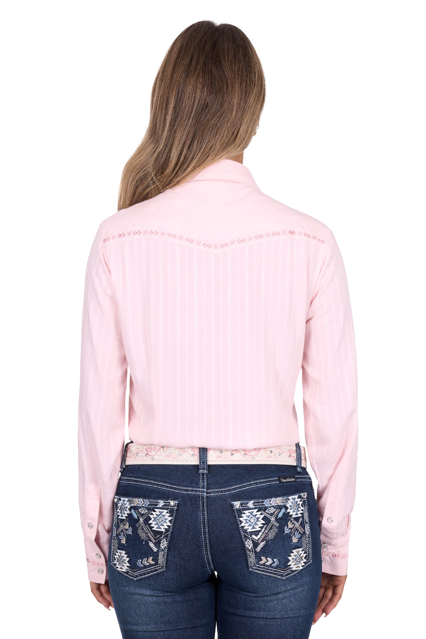 Pure Western Women's Evelyn L/S Shirt - Blush