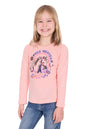 Pure Western Girls Danica L/S Tee - Peach