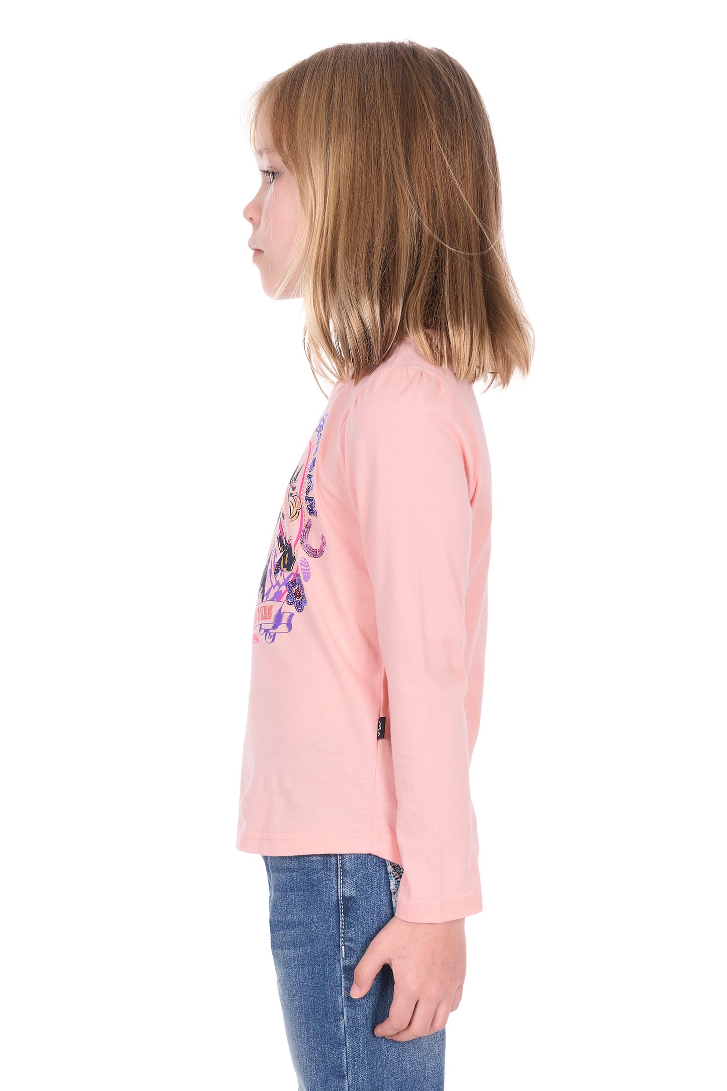 Pure Western Girls Danica L/S Tee - Peach