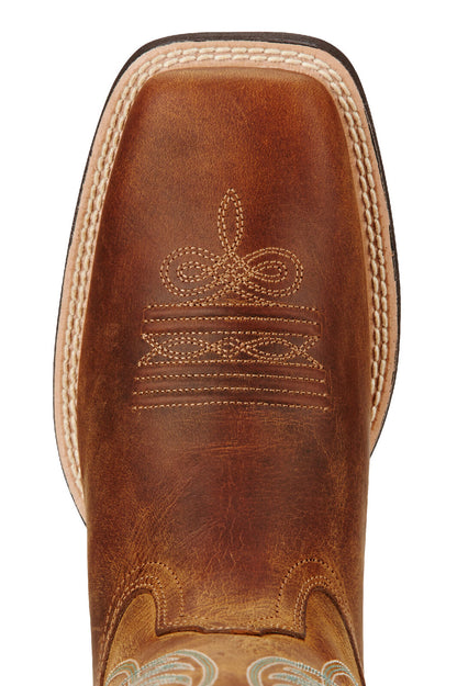 Ariat Ladies Round Up Western Powder Bwn