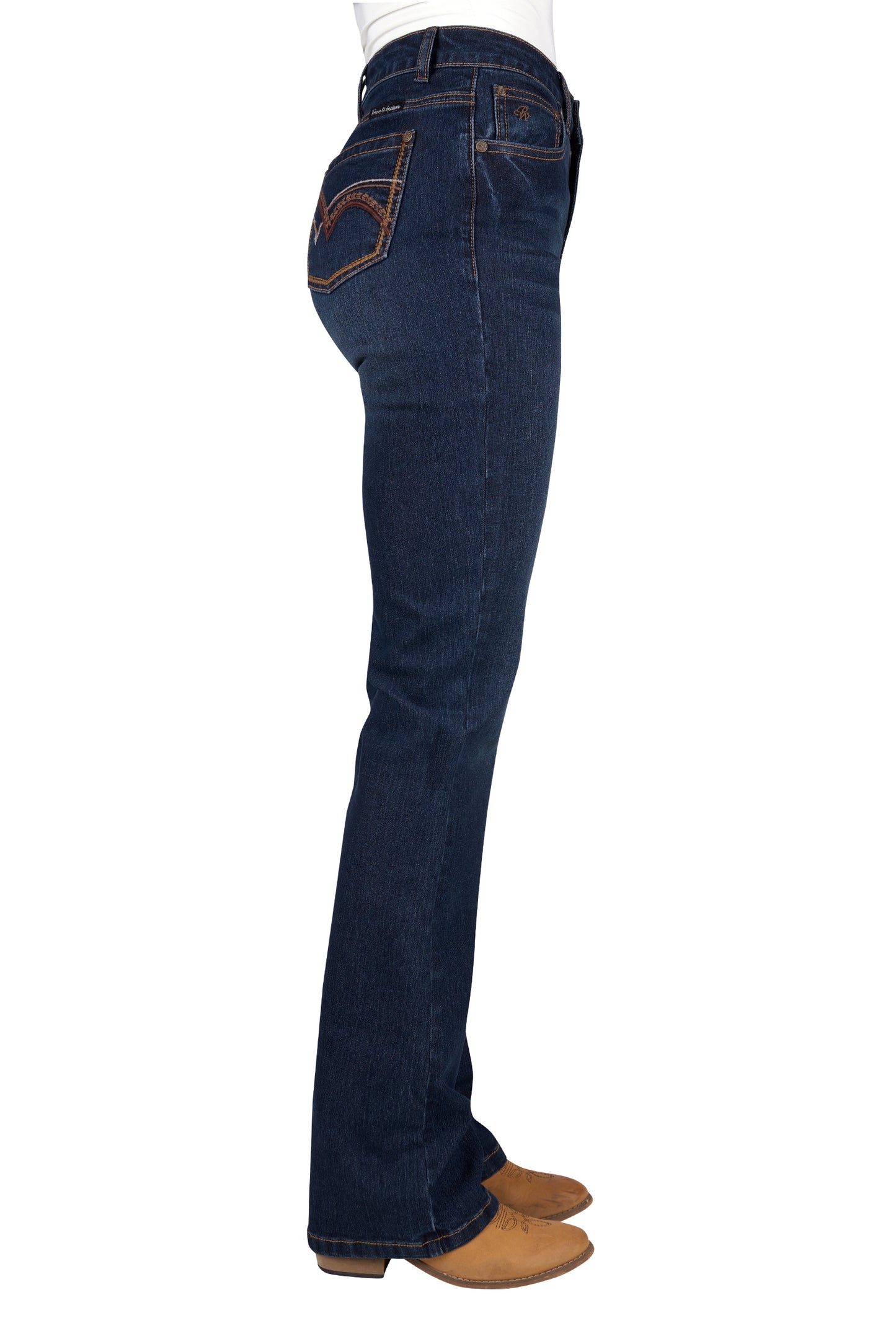 Pure Western Women’s Sam High Rise Boot Cut Jean 34 Inch Leg