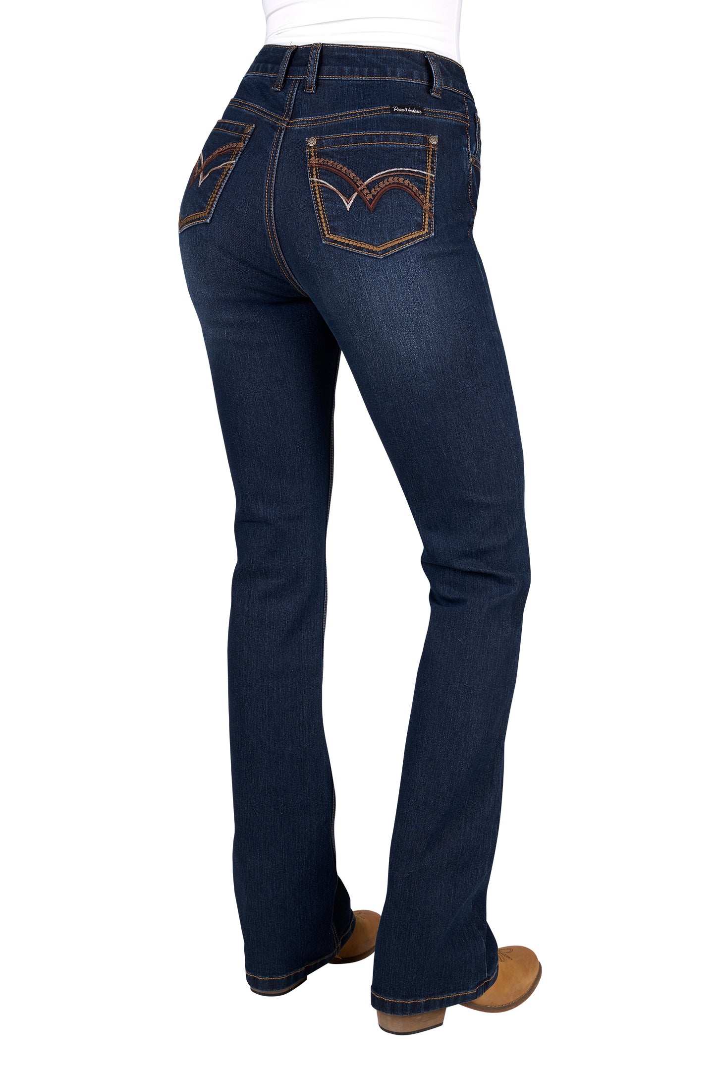 Pure Western Women’s Sam High Rise Boot Cut Jean 34 Inch Leg