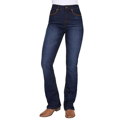 Women's Nova High Rise Boot Cut Jeans 34L - Dark Ink