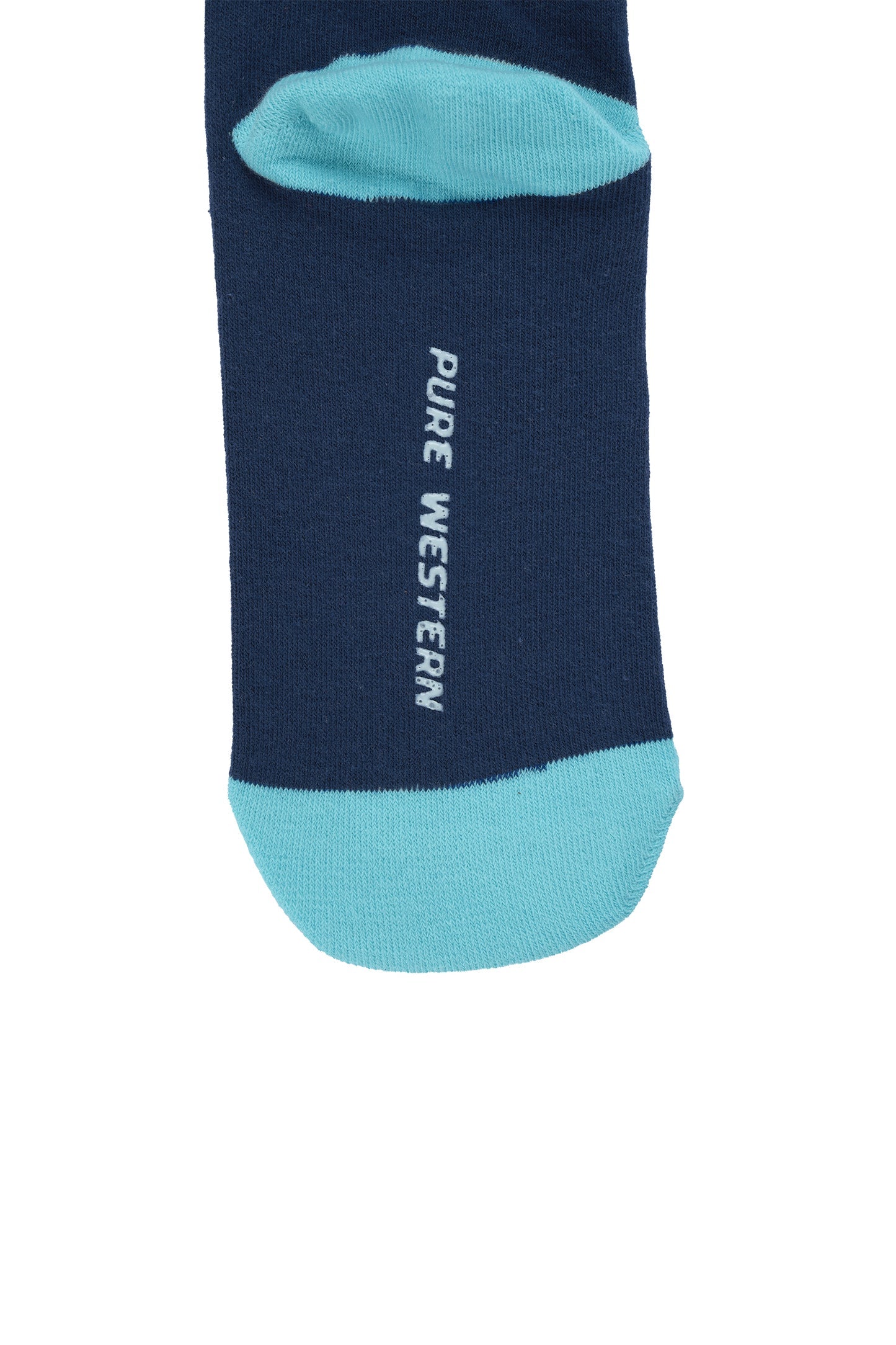 Pure Western Adults Crew Socks - Navy/Turquoise