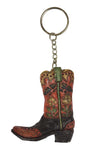 Pure Western Boot Butterfly Flower Keychain