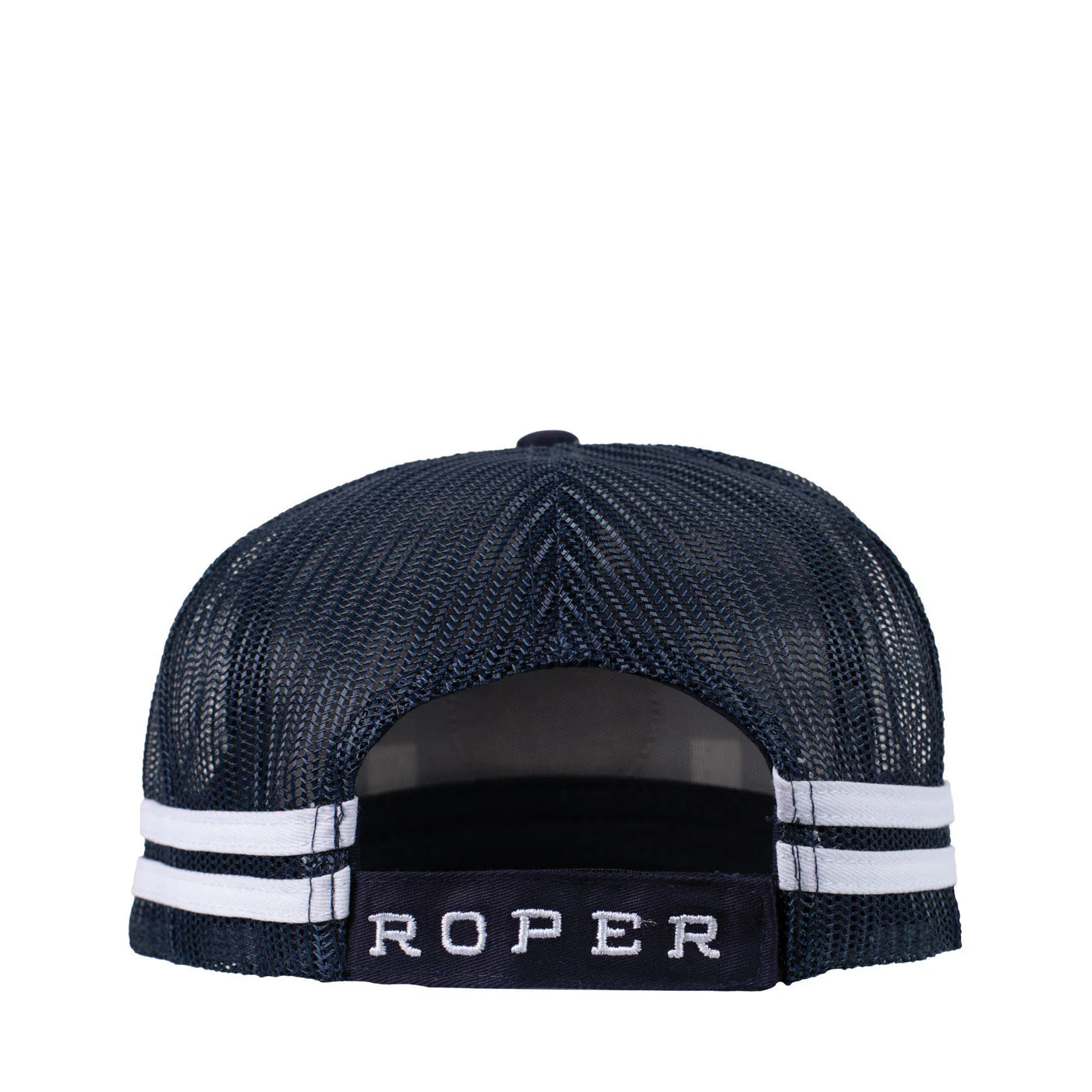 Roper Trucker Cap Mini Plaid- Navy/ White