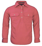 Kids Pilbara Closed Front L/S Shirt Canyon