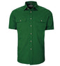 Men's Pilbara Open Front S/S Shirt Green