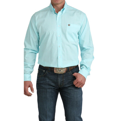Cinch Aqua Pattern Men's Shirt