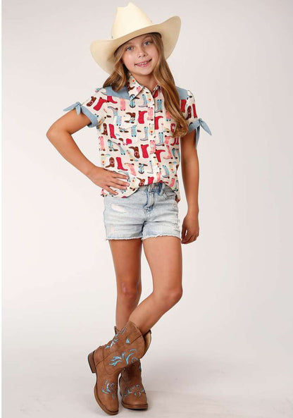 Roper Girls Five Star Boots Shirt