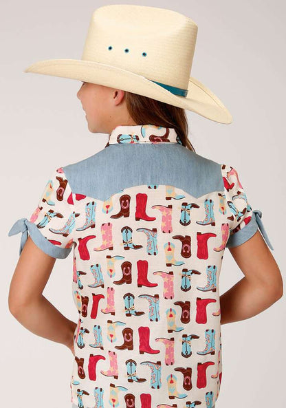 Roper Girls Five Star Boots Shirt