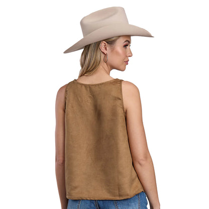 Roper Women's Five Star Collection Sleeveless Tank - Solid Brown
