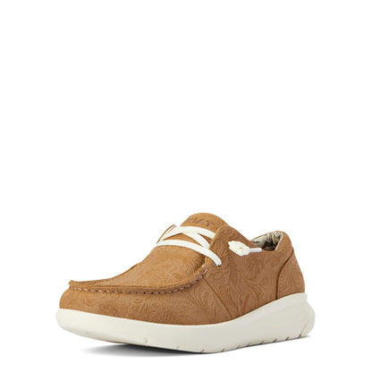 Arait Ladies Hilo Tan Floral Emboss