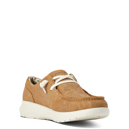 Arait Ladies Hilo Tan Floral Emboss