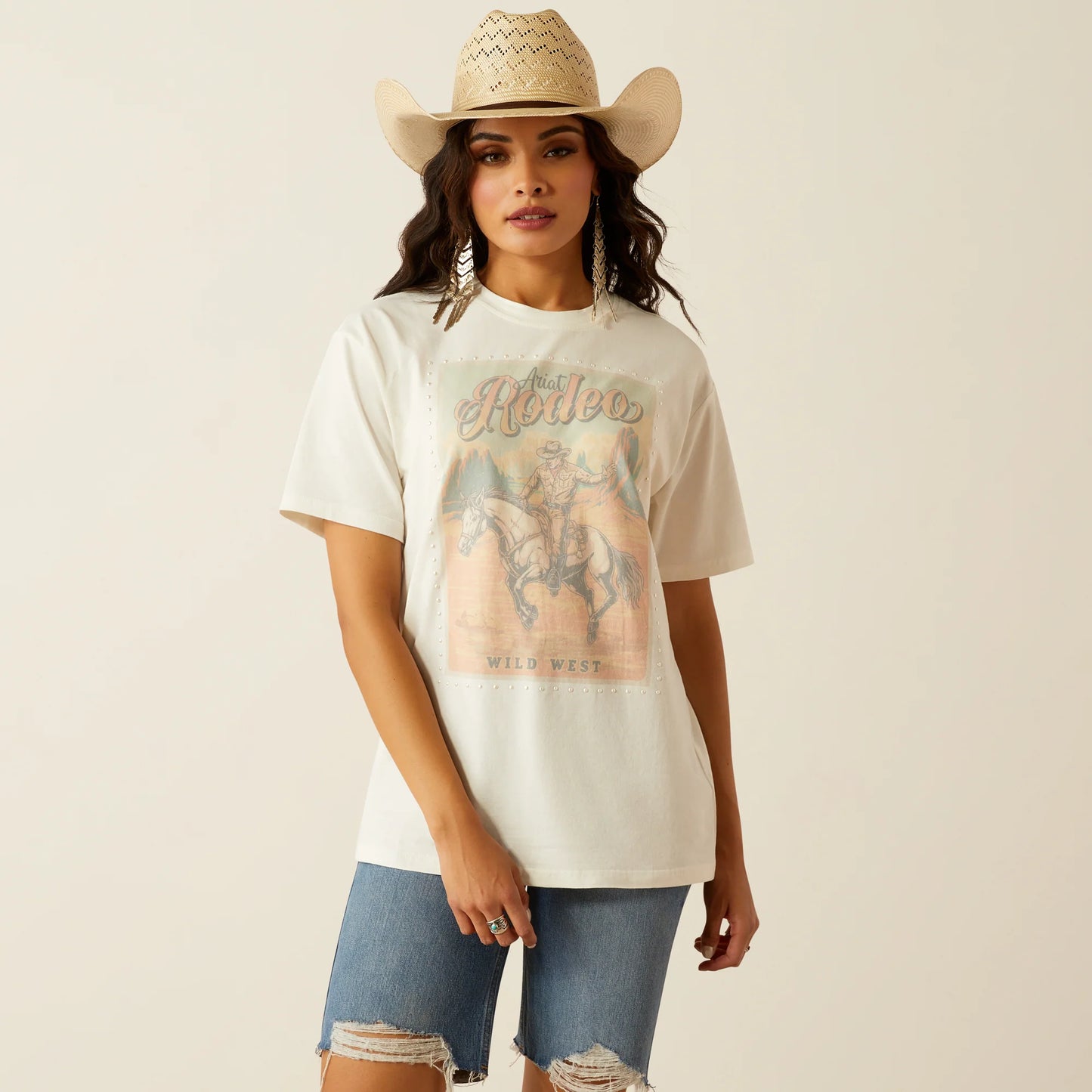 Ariat Women's Rodeo Tee - Cloud Dancer