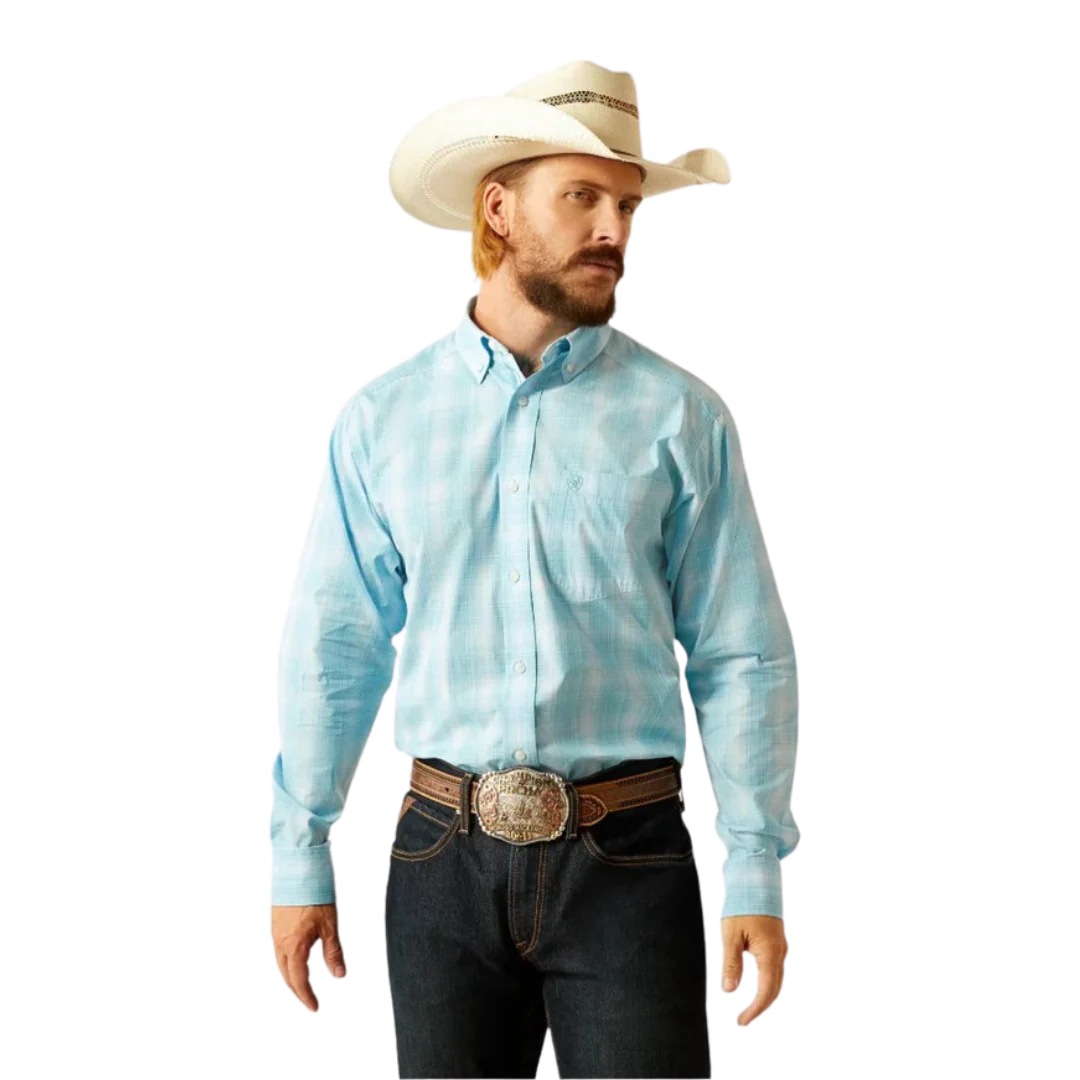 Ariat Men's PRO Series Gregory Classic Fit - Light Turquoise