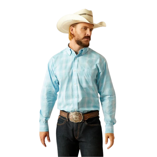 Ariat Men's PRO Series Gregory Classic Fit - Light Turquoise