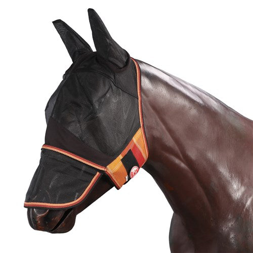 Kool Master PVC Shade Mesh Fly Mask - Red Amber