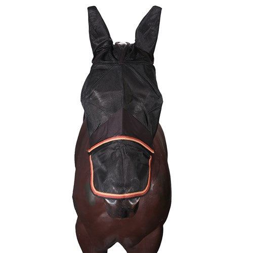 Kool Master PVC Shade Mesh Fly Mask - Red Amber