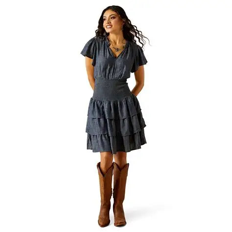 Ariat Womens Stellar Dress Medium Blue Chambray