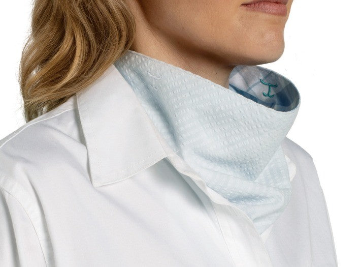 Just Country Carlee Double Sided Scarf Bluebell & White Plaid / Arctic Ice