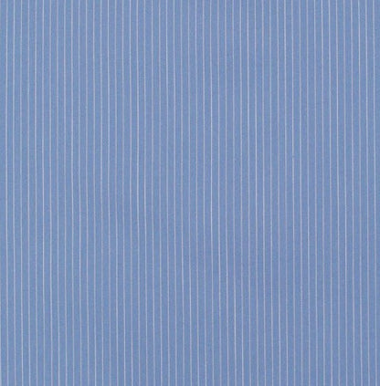 Just Country Women's Frills Full Button Print Work Shirt Cornflower Blue Pinstripe