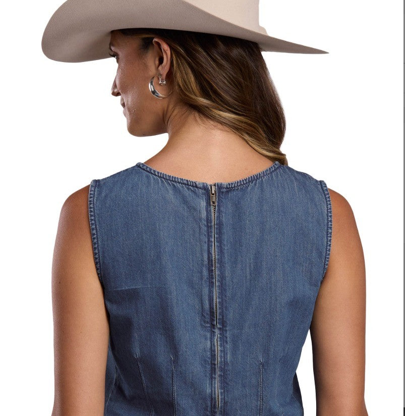 Stetson Women's Collection Sleeveless Top Solid - Blue