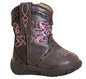Roper - Lexi Kids Boots - Chocolate / Pink Glitter