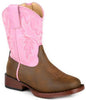 Roper Gretchen Kids Boots - Tan /Pink