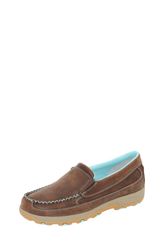 Twisted X Womens Mocs Cellstretch Slipon - Brown/Aqua