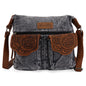 Wrangler Floral Tooled Denim Crossbody Black