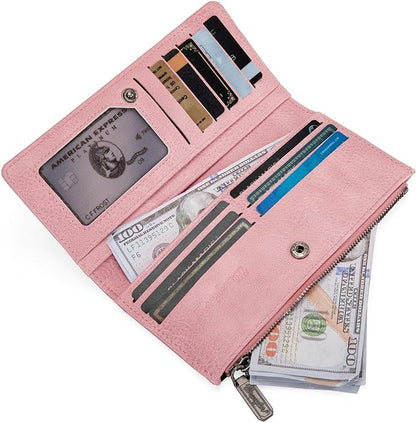 Wrangler Cow Print Bi-Fold Wallet - Pink