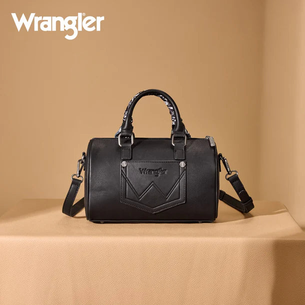 Wrangler Paisley Barrel Bag - Black
