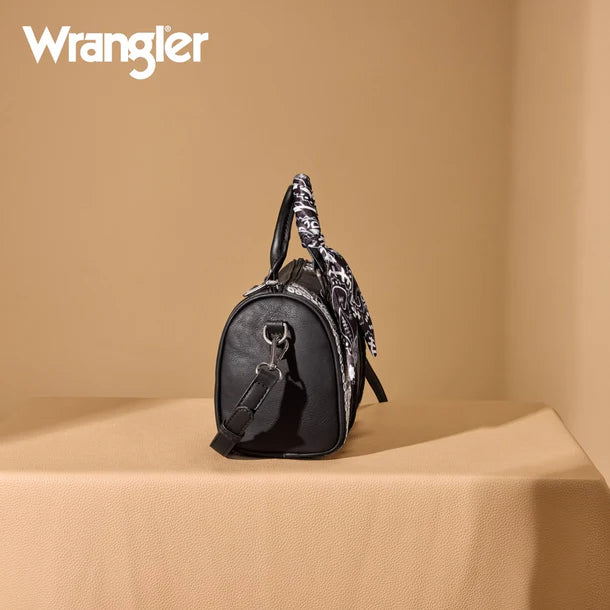 Wrangler Paisley Barrel Bag - Black