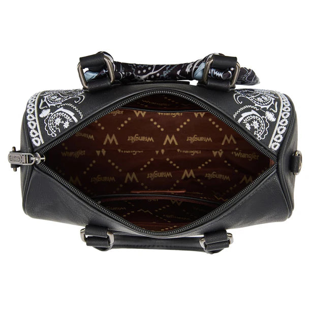 Wrangler Paisley Barrel Bag - Black