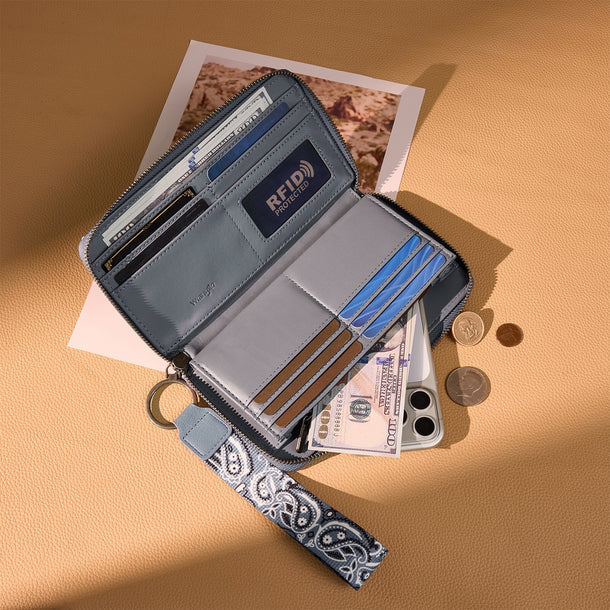 Wrangler Paisley Wallet - Blue
