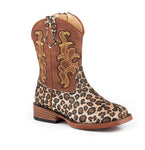 Roper Cowgirl Glitter Wild Cat Gold Glitter Leopard/Brown Boots