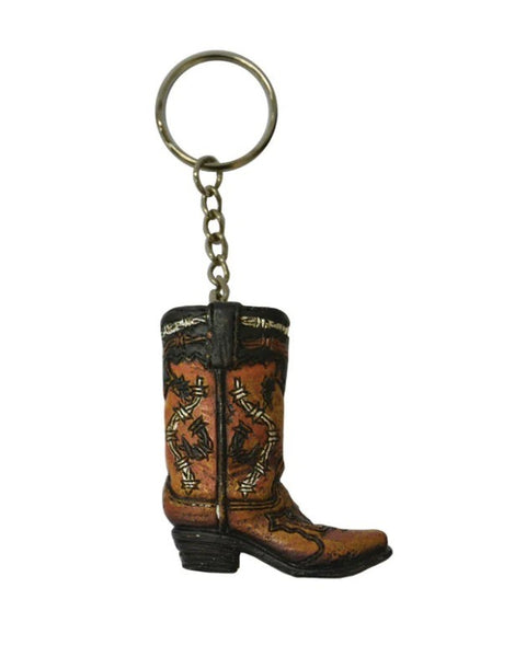 Pure Western Boot Horse Shoe Keychain