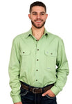 Just Country Evan Full Button Work Shirts Sage